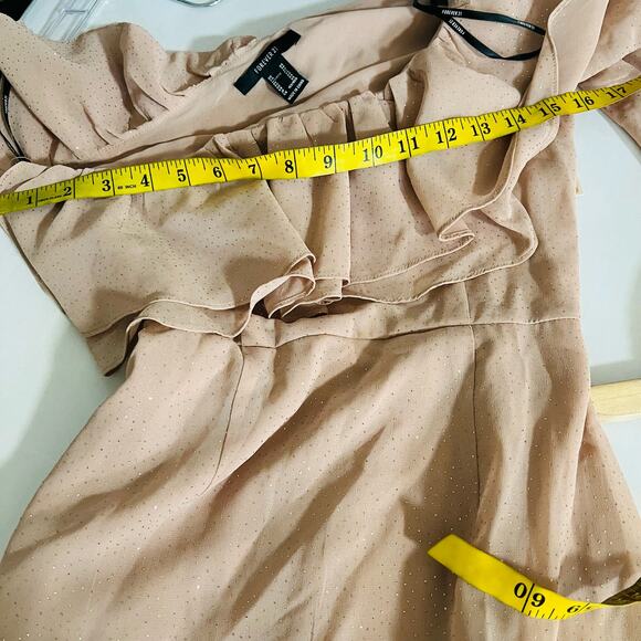 Forever 21 One Shoulder Glitter Long Sleeve Hi Low Dress Size XS NWT - Picture 4 of 6